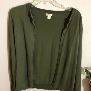 Green cardigan
